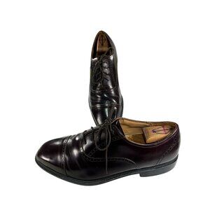 Rockport Mens Size 13W Burgundy Leather Cap Toe Derby Comfort Shoes